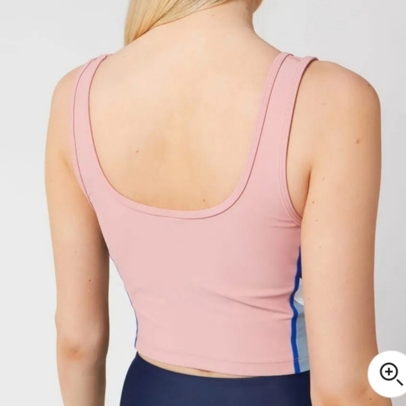 New P.E Nation Flex It Pink Pale Sports Bra Tank Top New With Tag Size Medium - Picture 4 of 16